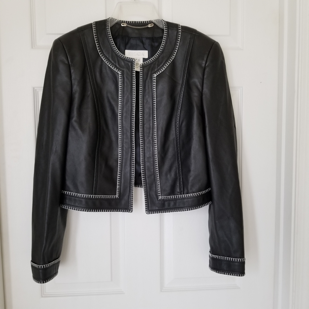 Black Escada Leather Jacket